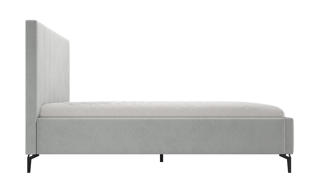 Кровать Брэнда (ш.1400) микровелюр Китон 722 дым